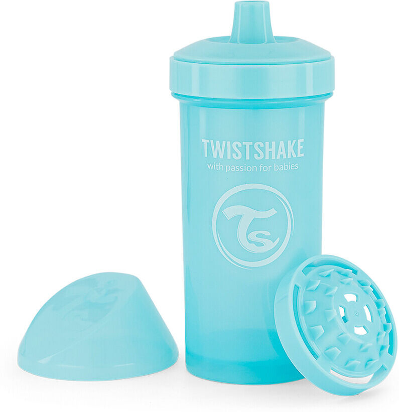 Twistshake Copo de aprendizagem Twistshake Kid Cup Fruit Splash, 12m, em lotes de 2   Azul-Pastel