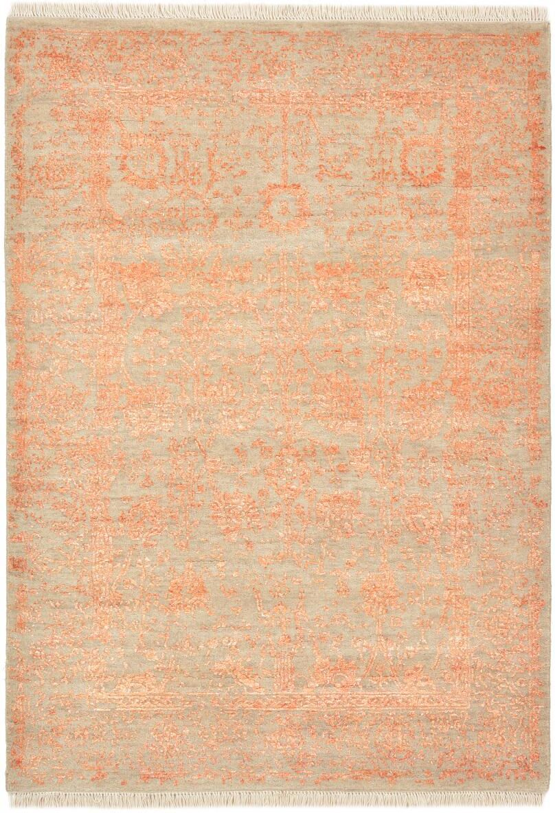 Nain Trading Oriental Rug Sadraa 143x100 Beige/Pink (Wool/Bamboo Silk, Indien, Hand-Knotted)