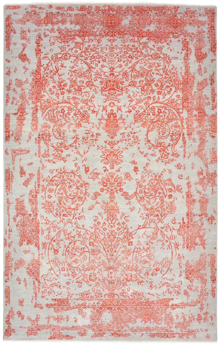 Nain Trading Tapete Sadraa 279x186 Modern/Desenho Grey/Pink (Mão-atada, Lã / Seda De Bambu, Índia)