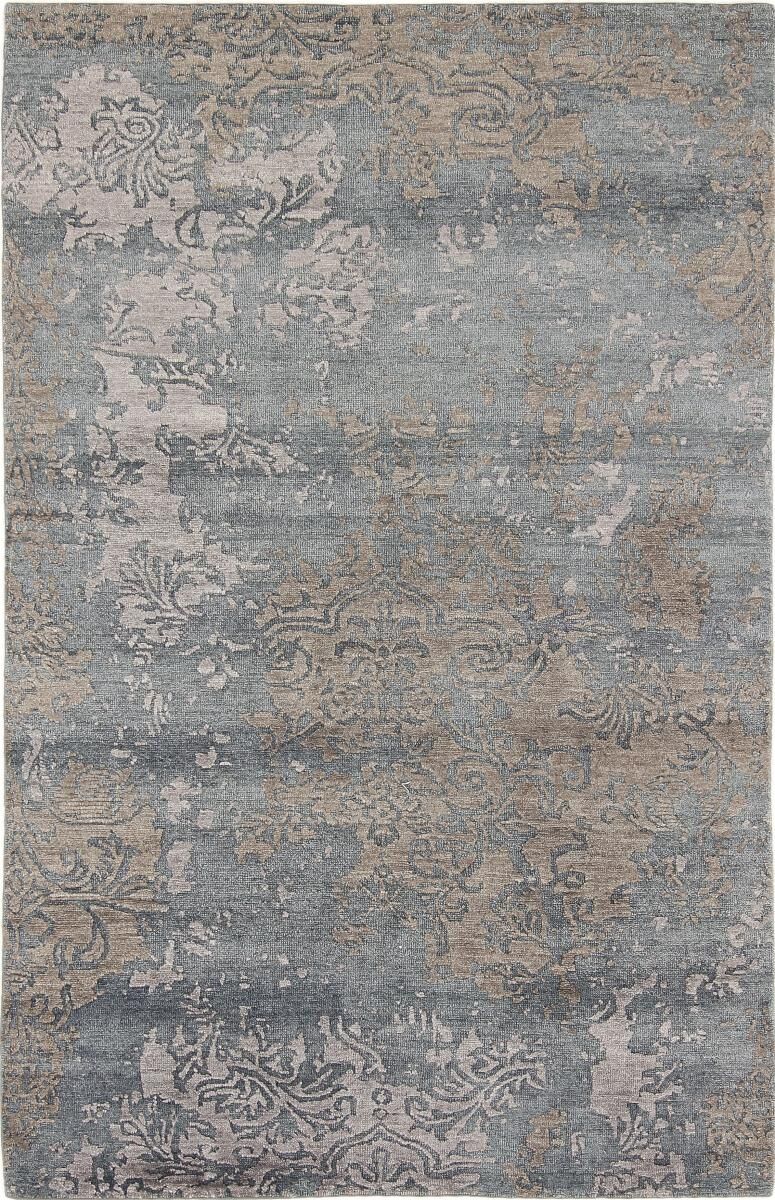 Nain Trading Tapete Sadraa 178x115 Modern/Desenho Dark Grey/Beige (Mão-atada, Lã / Seda De Bambu, Índia)