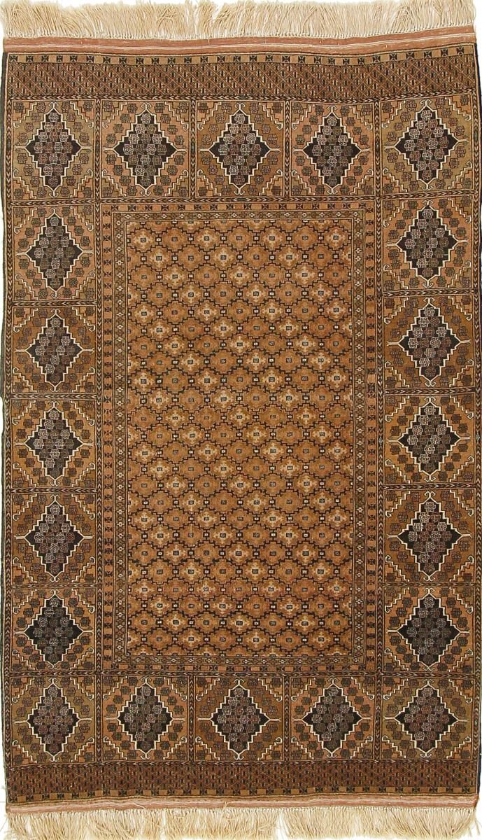 Nain Trading Oriental Rug Pakistan Bukhara Silk Warp 195x120 Beige/Brown (Wool, Pakistan, Hand-Knotted)