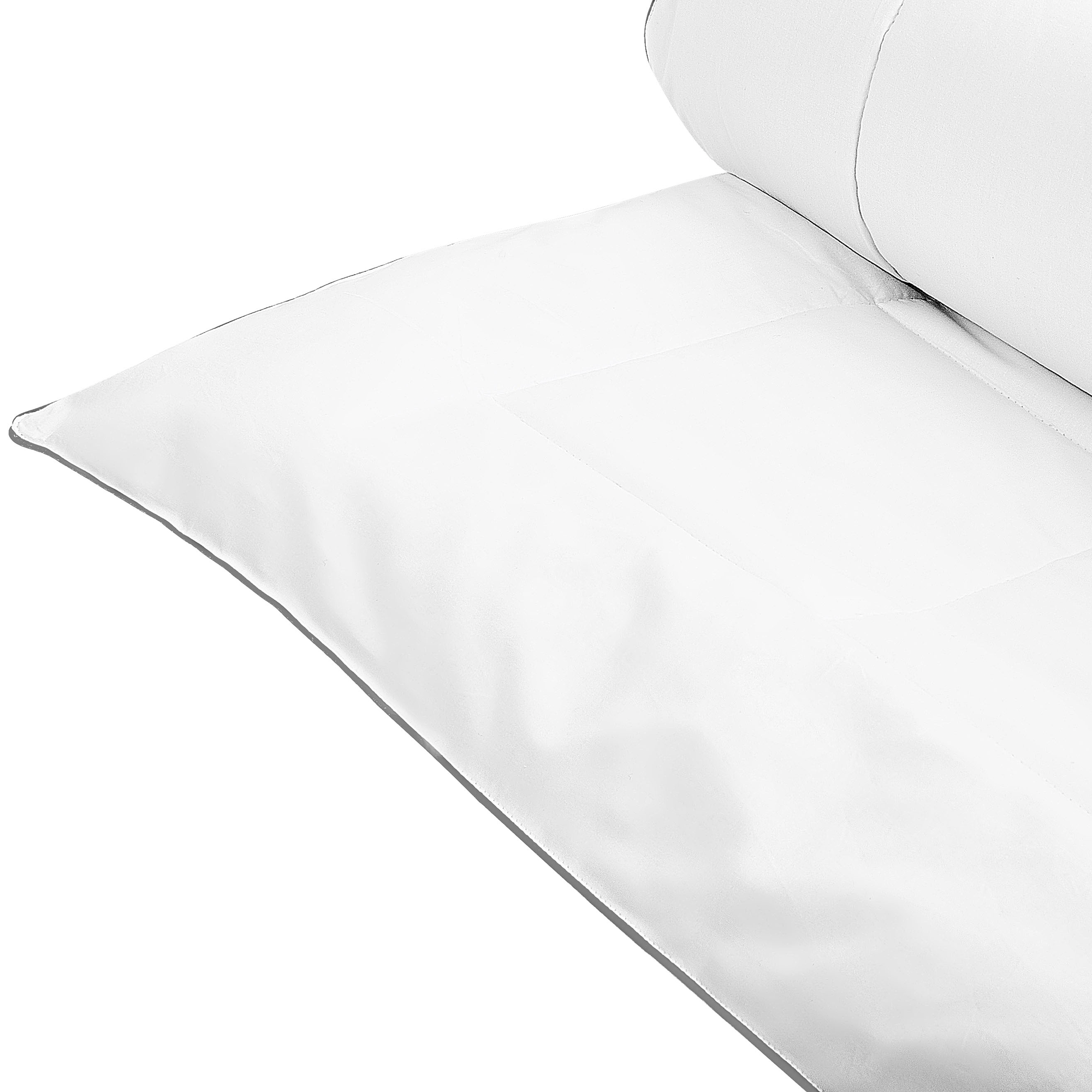 Beliani Edredão branco em algodão japara 155 x 220 cm roupa de cama para verão