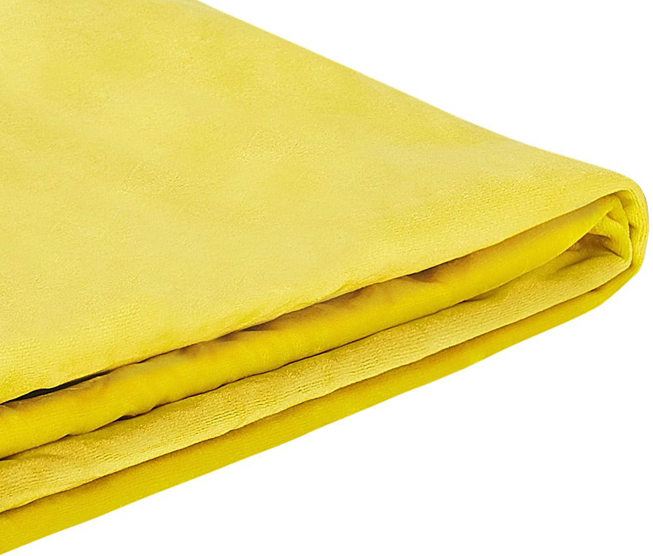 Beliani Capa da estrutura de cama em veludo amarelo 160 x 200 cm Glamour ou Estilo Clássico