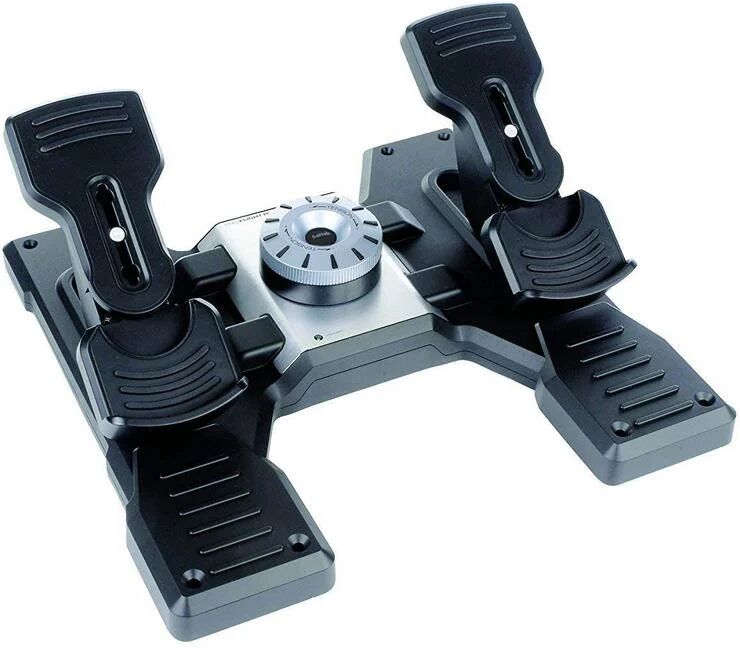 Logitech pro flight rudder pedals pedais para simulador de voo