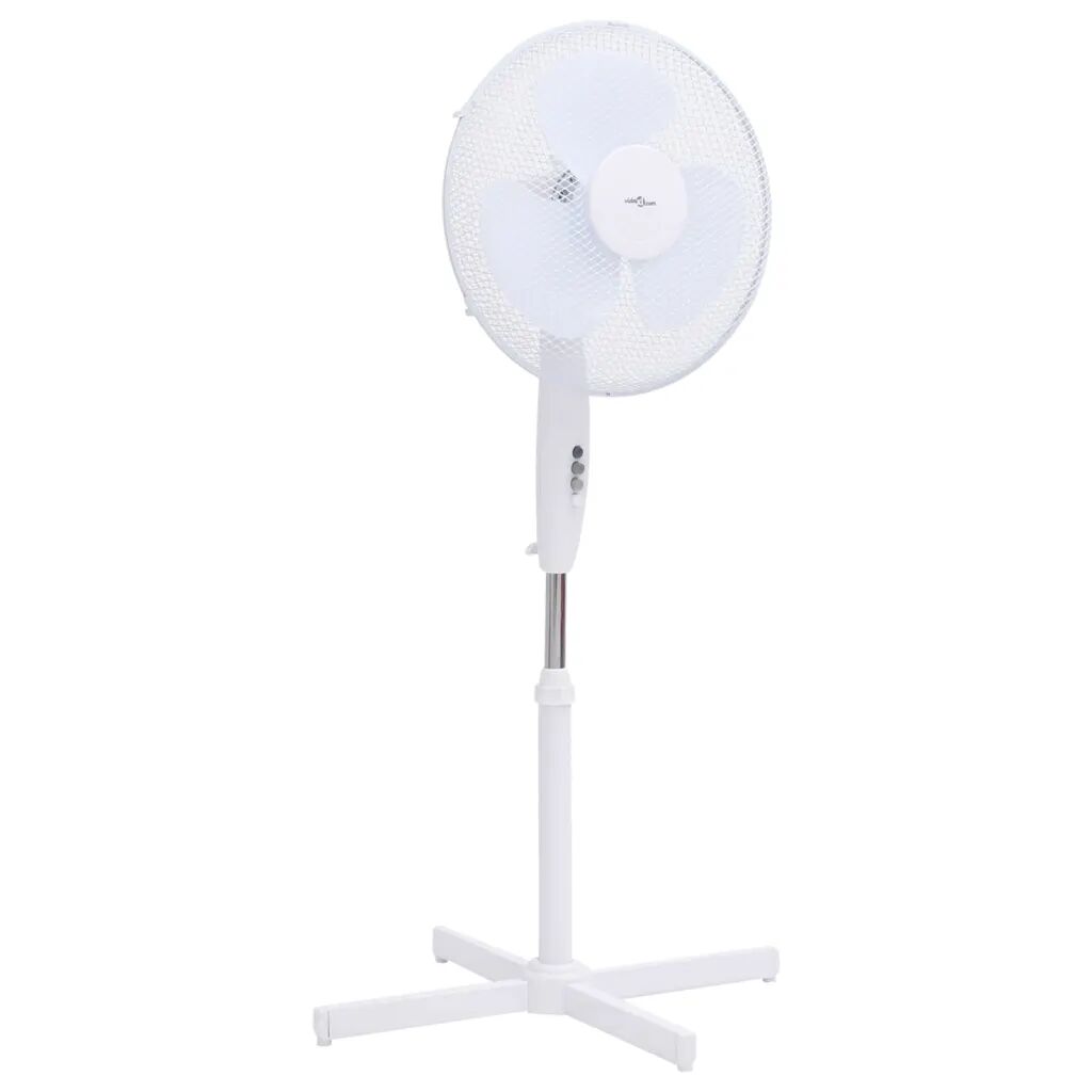 vidaXL Ventoinha pedestal Φ40 cm 120 cm branco