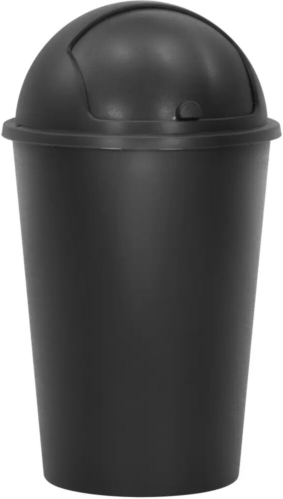 vidaXL Caixote do lixo individual 50 L preto