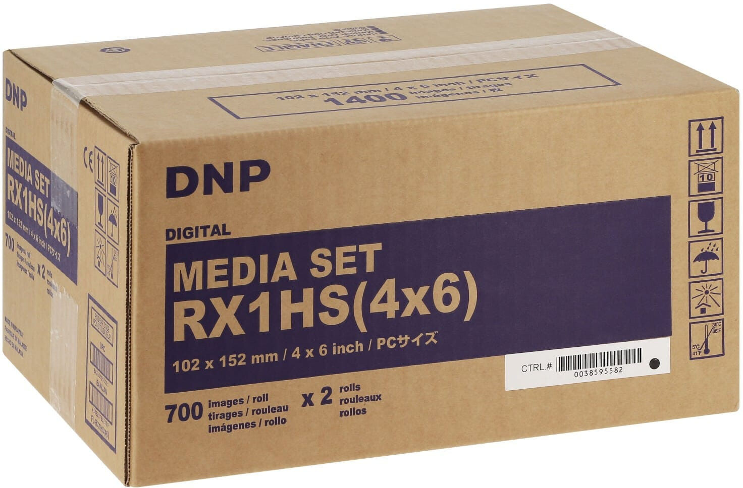 DNP Papel T�rmico para DS RX1/HS - 10 x15cm 1400 Fotos