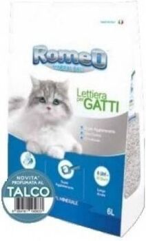 Romeo Areia para Gatos Aglomerado Perfume Talco (6 Lt)