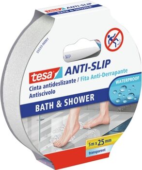 Tesa Fita Adesiva Antiderrapante p/ Banho Transparente (25mm x 5m)