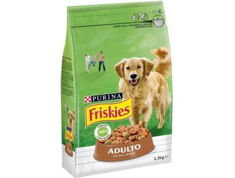 Friskies Ração para Cães (1.5 kg - Seca - Adulto - Sabor: Ave e Legumes)
