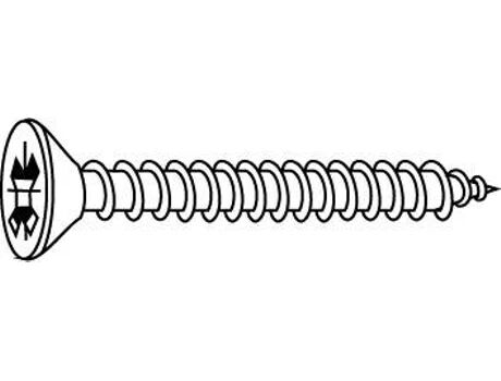 Chemitool Fasteners Parafuso CHEMITOOL Cabeça Embeber para Aglomerado Pozidriv DIN 7505A 4x50 A2 Inox Passivado