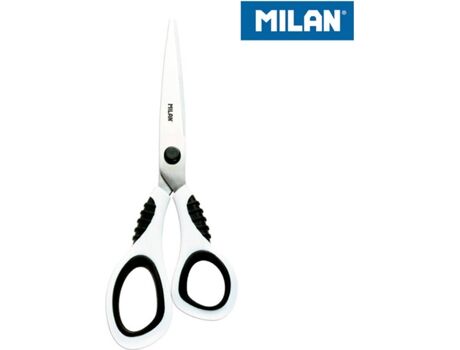 Milan Blister Tesoura Escritorio Brancas 20,5Cm