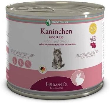 Herrmanns Ração para Gatos (200 g - Húmida - Todas as Idades - Sabor: Coelho)