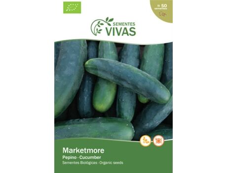 Living Seeds Sementes Vivas Sa Sementes Pepino 'Marketmore'