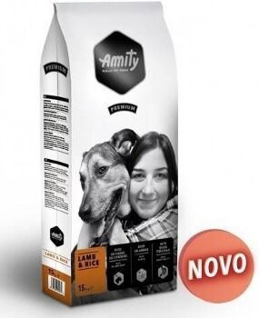 Amity Ração para Cães Premium (3Kg - Seca - Sabor: Cordeiro e Arroz)