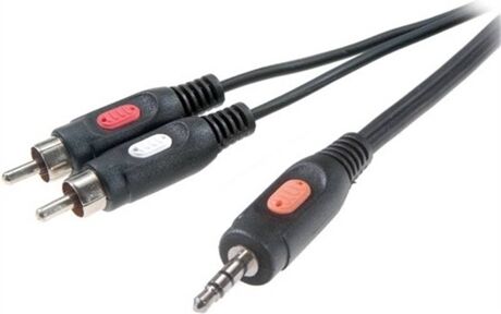 Vivanco Cabo de Áudio jack 3.5 mm a 2RCA Macho 5m