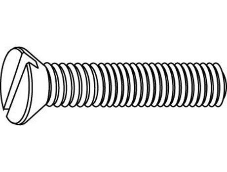 Chemitool Fasteners Parafuso CHEMITOOL Cabeça Embeber Fenda DIN 963 M5x60 4.8 Sem Acabamentos