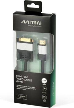 Mitsai Cabo HDMI (DVI-D - 1.8m - Preto)