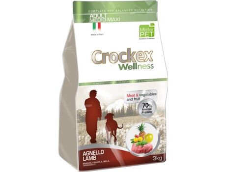 Crockex Ração para Cães (3 Kg - Seca - Sabor: Cordeiro e Arroz)