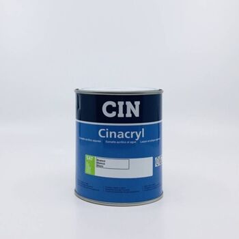 Cin Esmalte Acrílico Acetinado acryl (Branco - 750 ml)