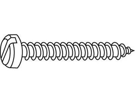 Chemitool Fasteners Parafuso CHEMITOOL AutoRoscante Cabeça Queijo Fenda DIN 7971C 6,3x25 Zincado Branco