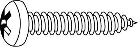 Chemitool Fasteners Parafuso CHEMITOOL AutoRoscante Cabeça Queijo Phillips DIN 7981C 4,2x45 Zincado Branco