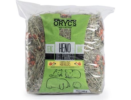 Miniorycs Feno para Roedores (500 g - Seca - Sabor: Legumes)