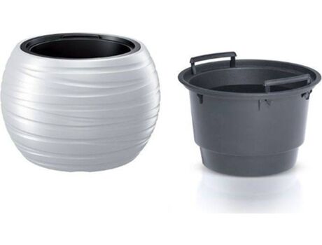 Prosperplast Conjunto 2 Vasos Maze DBMZK (Branco - 39.6x39.6x26 cm)