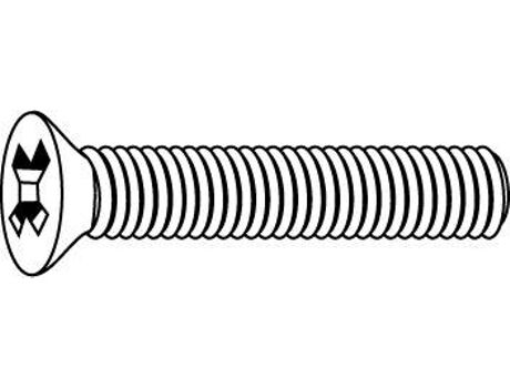 Chemitool Fasteners Parafuso CHEMITOOL Rosca Metais Cabeça Embeber Phillips DIN 965 M3x35 A2 Inox Passivado