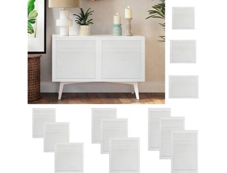 Vidaxl Conjunto de 2 Portas com Venezianas Branco (Madeira - 99,3x49,4cm)