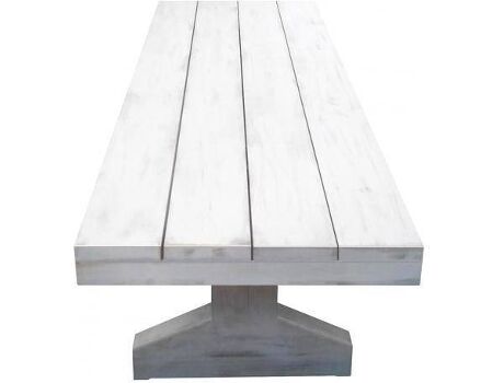 Carmo Wood Mesa de Jardim Sudexpress (Branco - Madeira - 200x94x75 cm)