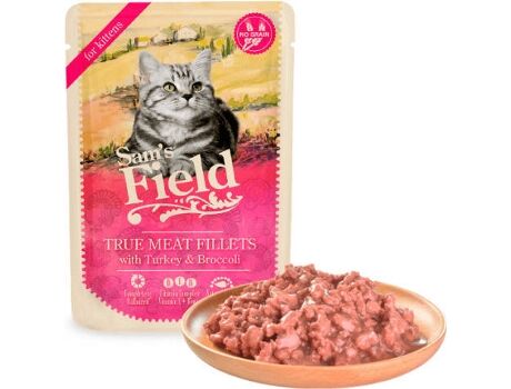 Sam'S Field Ração para Gatos (85 g - Húmida - Sabor: Peru e Brócolos)