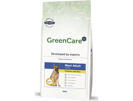 Greencare Nutrition Ração para Cães (12 Kg - Seca - Adulto - Porte Grande - Sabor: Frango e Arroz)