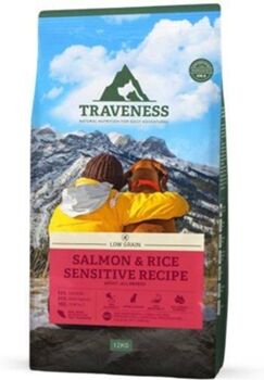 Traveness Ração para Cães (3 Kg - Seca - Adulto - Sabor: Salmão e Arroz)