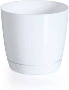 Prosperplast Vaso Coubi Round P (Branco - 12 x 12 x 11 cm)