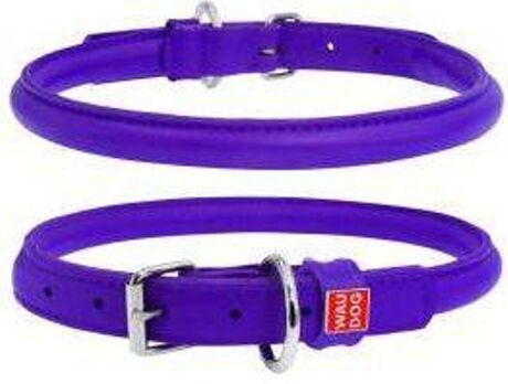 Collar Coleira para Cães Glamour (Roxo - 20-25 x 8 cm - Couro)