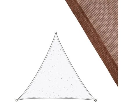 Lolahome Toldo Triangular (Castanho - 3x3x3 m - Fibra)