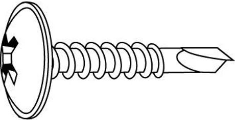 Chemitool Fasteners Parafuso CHEMITOOL Autoperfurante Cabeça Menisco Falsa Anilha Phillips DIN 7504M 4,2x25 Zincado Branco