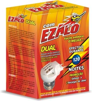 Ezalo Repelente de Mosquitoss Difusor 120 Noites (2 Recargas)