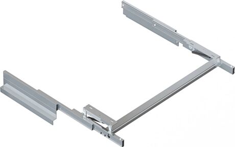 Emuca Corrediças para Mesa Extensível e Elevatória Oplà Folding+39 para Casa, Alumínio, Anodizado Inoxidável