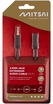 Mitsai Cabo Áudio Gold (Jack - 1.5 m - M - F)