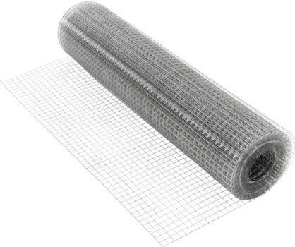 Ecd Germany Arame de Aviário Espessura do Arame 1,05 mm e Comprimento 25 m (Prata - Arame de Aço Galvanizado 25x25 mm)