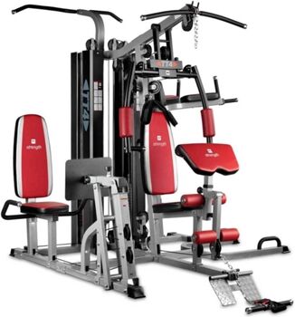 Bh Fitness Banco de Musculação TT-4. G159 (Vermelho - Peso Máx: 100 Kg - 314x244x230cm - Aço)