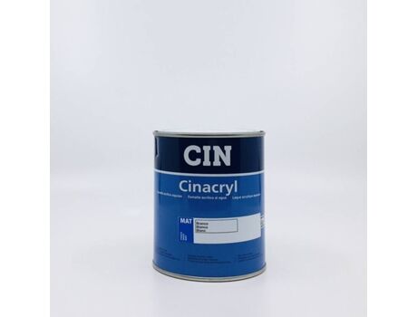 Cin Esmalte Acrílico Mate acryl (Branco - 750ml)