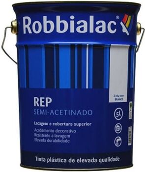 Robbialac Tinta Aquosa Semi-Acetinada Rep (Branco - 5 L)