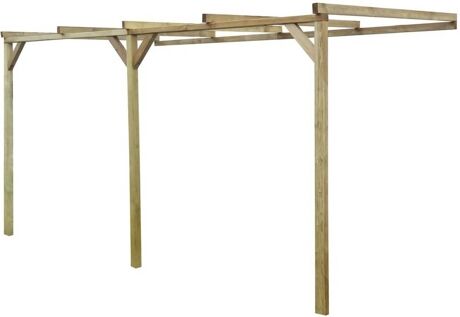 Vidaxl Pérgola (Castanho - Madeira - 200x400x220 cm)