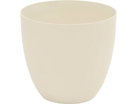 Plastiken Vaso Injeção Ø22Cm Cor Ecru