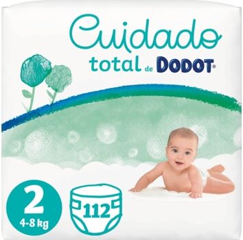 Dodot Fraldas Cuidado Total T2 - 4kg a 8kg - 112 un (2x56)