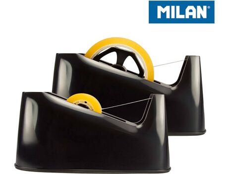 Milan Porta-Rolos Preto com Adaptador Duplo 66M