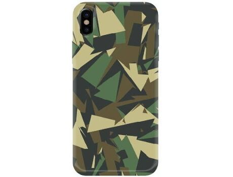 Benjamins Capa iPhone X, XS Pop Art Camouflage Verde